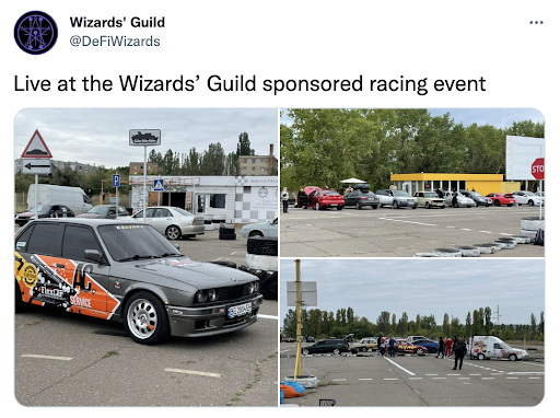 Live at the Wizard's Guild sponsored racing event